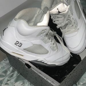 Jordan 5s Metallic White 2014